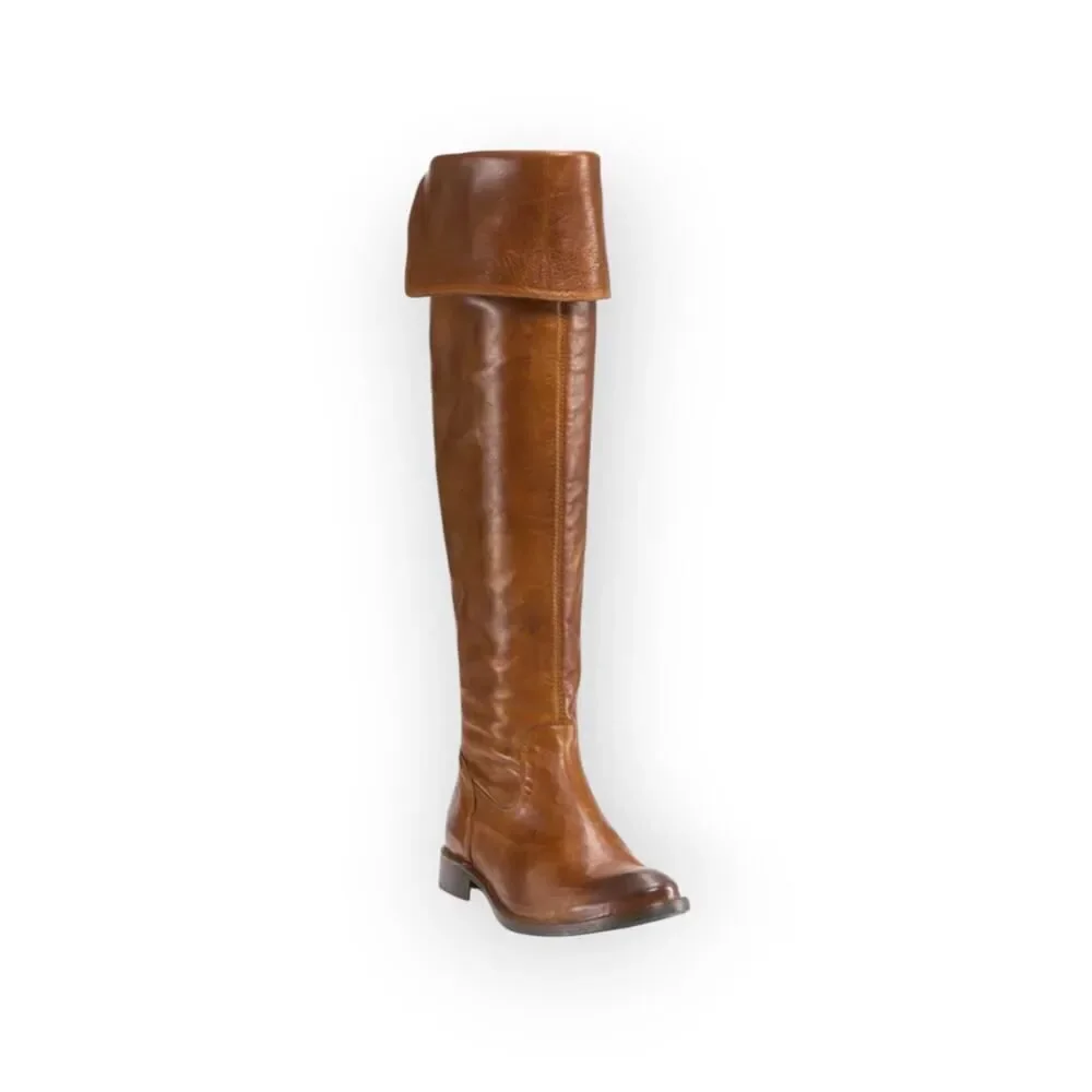 Frye Shirley Leather Riding Boots Women's Size 6B Brown Over-the-Knee Western